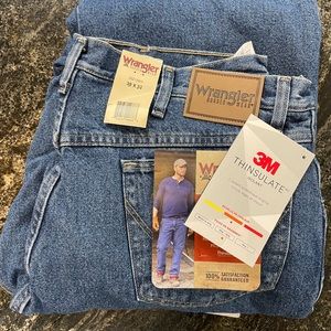 Wrangler Insulated lined jeans 38 x 32. NEW